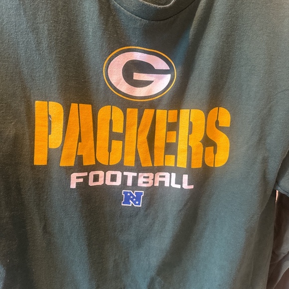 Team Apparel Mens L Green Bay Packers Cotton Long Sleeve Crew Neck Tee Shirt - Picture 4 of 6